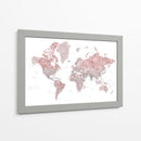 Mapa mundial detallado con ciudades Piper - Rosana Laiz Blursbyai | Cuadro decorativo de Canvas Lab