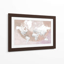 Mapa mundial detallado con ciudades Qawi - Rosana Laiz Blursbyai | Cuadro decorativo de Canvas Lab
