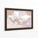 Mapa mundial detallado con ciudades Qawi - Rosana Laiz Blursbyai | Cuadro decorativo de Canvas Lab