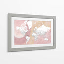 Mapa mundial detallado con ciudades Mizn - Rosana Laiz Blursbyai | Cuadro decorativo de Canvas Lab