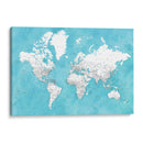 Mapa mundial detallado con ciudades Idrak - Rosana Laiz Blursbyai | Cuadro decorativo de Canvas Lab