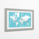 Mapa mundial detallado con ciudades Idrak - Rosana Laiz Blursbyai | Cuadro decorativo de Canvas Lab