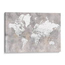 Mapa mundial detallado con ciudades Vali - Rosana Laiz Blursbyai | Cuadro decorativo de Canvas Lab