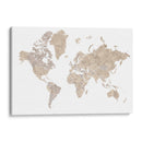 Mapa mundial sin etiquetas Abey - Rosana Laiz Blursbyai | Cuadro decorativo de Canvas Lab