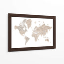 Mapa mundial sin etiquetas Abey - Rosana Laiz Blursbyai | Cuadro decorativo de Canvas Lab