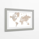Mapa mundial sin etiquetas Abey - Rosana Laiz Blursbyai | Cuadro decorativo de Canvas Lab
