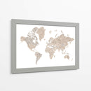 Mapa mundial sin etiquetas Abey - Rosana Laiz Blursbyai | Cuadro decorativo de Canvas Lab