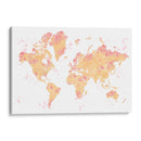 Silueta del mapa mundial Amanda - Rosana Laiz Blursbyai | Cuadro decorativo de Canvas Lab