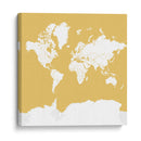 Silueta del mapa mundial Andrew - Rosana Laiz Blursbyai | Cuadro decorativo de Canvas Lab