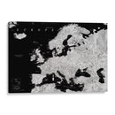 Mapa detallado en negro y gris de Europa - Rosana Laiz Blursbyai | Cuadro decorativo de Canvas Lab