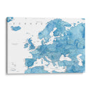 Mapa detallado azul de Europa - Rosana Laiz Blursbyai | Cuadro decorativo de Canvas Lab