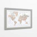 Mapa mundial de alto detalle Calista - Rosana Laiz Blursbyai | Cuadro decorativo de Canvas Lab
