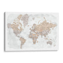 Mapa mundial en español Calista - Rosana Laiz Blursbyai | Cuadro decorativo de Canvas Lab
