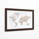 Mapa mundial en español Calista - Rosana Laiz Blursbyai | Cuadro decorativo de Canvas Lab