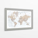Mapa mundial en español Calista - Rosana Laiz Blursbyai | Cuadro decorativo de Canvas Lab