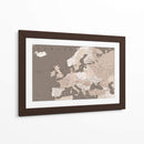 Mapa detallado de tonos tierra de Europa - Rosana Laiz Blursbyai | Cuadro decorativo de Canvas Lab
