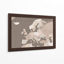 Mapa detallado de tonos tierra de Europa - Rosana Laiz Blursbyai | Cuadro decorativo de Canvas Lab