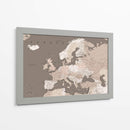 Mapa detallado de tonos tierra de Europa - Rosana Laiz Blursbyai | Cuadro decorativo de Canvas Lab