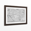 Mapa gris del centro de Kiev (antes de la guerra) - Rosana Laiz Blursbyai | Cuadro decorativo de Canvas Lab