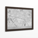 Mapa gris del centro de Kiev (antes de la guerra) - Rosana Laiz Blursbyai | Cuadro decorativo de Canvas Lab
