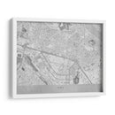 Mapa gris del centro de Kiev (antes de la guerra) - Rosana Laiz Blursbyai | Cuadro decorativo de Canvas Lab