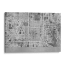 Mapa gris de Kyoto - Rosana Laiz Blursbyai | Cuadro decorativo de Canvas Lab