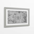 Mapa gris de Kyoto - Rosana Laiz Blursbyai | Cuadro decorativo de Canvas Lab