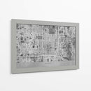 Mapa gris de Kyoto - Rosana Laiz Blursbyai | Cuadro decorativo de Canvas Lab