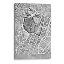 Mapa vintage gris de Tokyo - Rosana Laiz Blursbyai | Cuadro decorativo de Canvas Lab