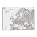 Mapa de Europa acuarela gris - Rosana Laiz Blursbyai | Cuadro decorativo de Canvas Lab