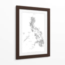 Mapa acuarela gris - the Philippines - Rosana Laiz Blursbyai | Cuadro decorativo de Canvas Lab