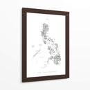 Mapa acuarela gris - the Philippines - Rosana Laiz Blursbyai | Cuadro decorativo de Canvas Lab
