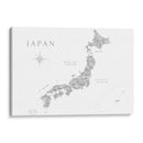 Mapa de acuarela gris de Japón - Rosana Laiz Blursbyai | Cuadro decorativo de Canvas Lab