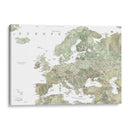 Mapa verde detallado de Europa - Rosana Laiz Blursbyai | Cuadro decorativo de Canvas Lab