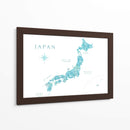 Mapa de Japón acuarela aguamarina - Rosana Laiz Blursbyai | Cuadro decorativo de Canvas Lab