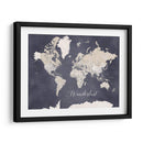 Mapa mundial de la pasión por los viajes Glyn - Rosana Laiz Blursbyai | Cuadro decorativo de Canvas Lab