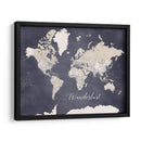 Mapa mundial de la pasión por los viajes Glyn - Rosana Laiz Blursbyai | Cuadro decorativo de Canvas Lab