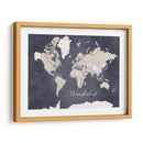 Mapa mundial de la pasión por los viajes Glyn - Rosana Laiz Blursbyai | Cuadro decorativo de Canvas Lab