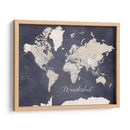 Mapa mundial de la pasión por los viajes Glyn - Rosana Laiz Blursbyai | Cuadro decorativo de Canvas Lab