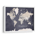 Mapa mundial de la pasión por los viajes Glyn - Rosana Laiz Blursbyai | Cuadro decorativo de Canvas Lab