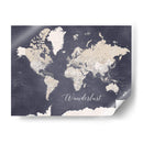 Mapa mundial de la pasión por los viajes Glyn - Rosana Laiz Blursbyai | Cuadro decorativo de Canvas Lab