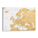 Mapa detallado dorado de Europa - Rosana Laiz Blursbyai | Cuadro decorativo de Canvas Lab