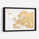 Mapa detallado dorado de Europa - Rosana Laiz Blursbyai | Cuadro decorativo de Canvas Lab