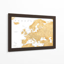 Mapa detallado dorado de Europa - Rosana Laiz Blursbyai | Cuadro decorativo de Canvas Lab