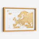 Mapa detallado dorado de Europa - Rosana Laiz Blursbyai | Cuadro decorativo de Canvas Lab