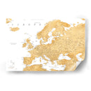 Mapa detallado dorado de Europa - Rosana Laiz Blursbyai | Cuadro decorativo de Canvas Lab