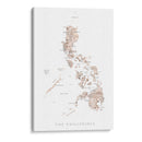 Mapa acuarela color topo - The Philippinds - Rosana Laiz Blursbyai | Cuadro decorativo de Canvas Lab