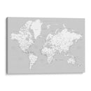 Mapa mundial en español Hart - Rosana Laiz Blursbyai | Cuadro decorativo de Canvas Lab