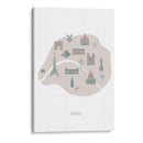 Mapa de París - Fluidys Studio II | Cuadro decorativo de Canvas Lab