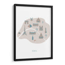 Mapa de París - Fluidys Studio II | Cuadro decorativo de Canvas Lab